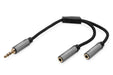 DIGITUS Audio Anschlusskabel,3,5mm Klinke 3,5mm Bu