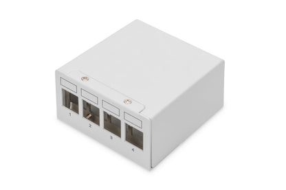DIGITUS Desktop Modular Patch Panel, geschirmt, 4-Port, Lichtgrau