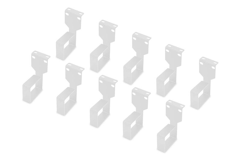 DIGITUS 1U cable holder for 483 mm (19") network cabinets & server racks - 10 pieces - cable management - robust sheet steel - grey