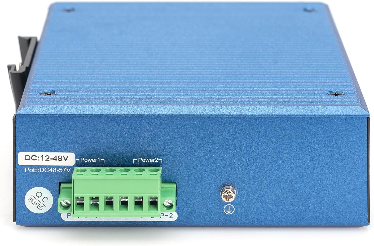 DIGITUS industrial 12 port Gigabit Ethernet network switch - 8x RJ45 + 4x SFP uplink - IP40 protection class - DIN rail mounting - 10/100/1000 Mbps - Plug & Play