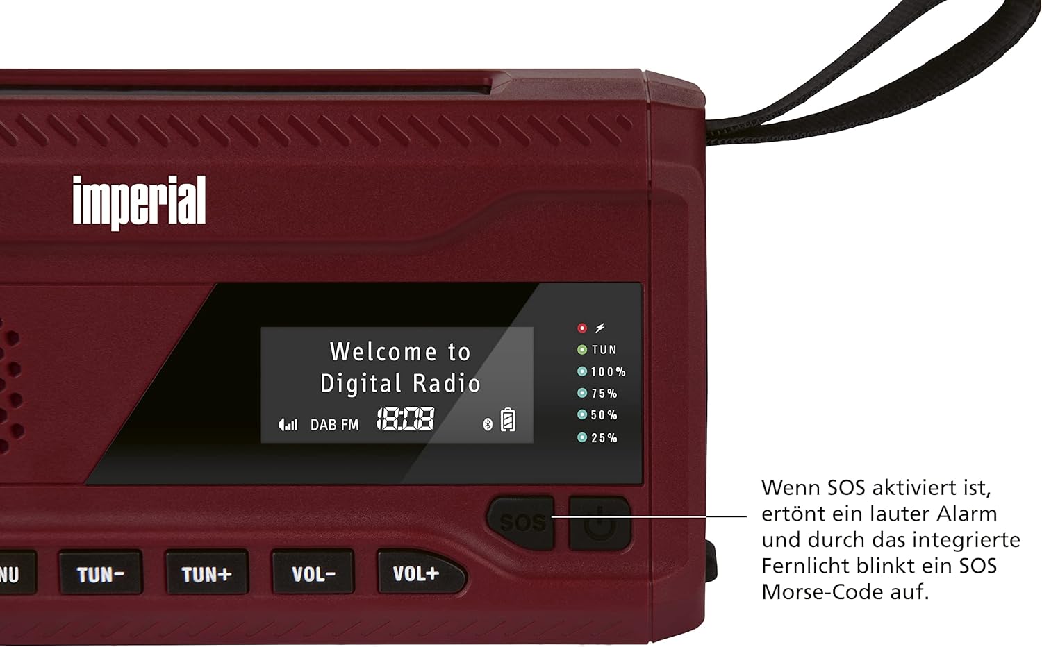 `imperial DABMAN OR 2 Outdoor Digitalradio rot, DAB`
