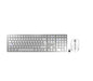 CHERRY DW 9100 SLIM, wireless keyboard and mouse set, international layout, QWERTY keyboard, rechargeable batteries, SX scissor mechanism, whisper-quiet keystroke