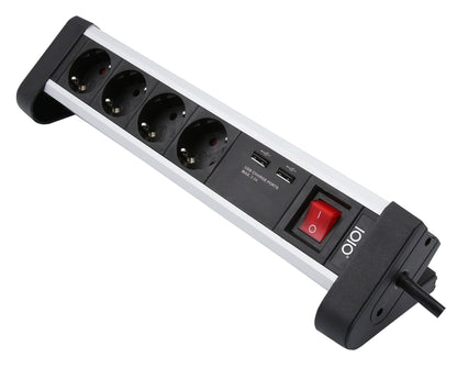 Olympia IOIO 4-fach Steckdosenleiste mit 2x USB S