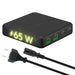 goobay 61772 Multiport 4-Fach USB-C Ladegerät mit 65W Leistung/lädt mehrere Geräte gleichzeitig über die USB-C (Power Delivery) Anschlüsse/Tischladegerät/Netzteil USB-C/USB-Hub/Schwarz