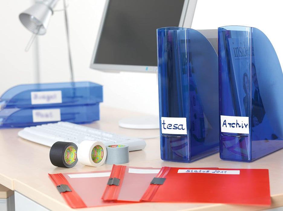 tesa extra Power Eco Repair Tape - High-Performance Duct Tape for Manual Work, Fixing, Labelling - Natural Fibres - 20 m x 38 mm - Grey 20m x 38mm Grey