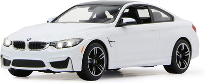 JAMARA 404566 - BMW M4 Coupe 1:14 2,4Ghz - offiziell lizenziert, bis 1 Std. Fahrzeit bei 11 Km/h, LED, Perfekt nachgebildete Details, detaillierter Innenraum,hochwertige Verarbeitung, weiß