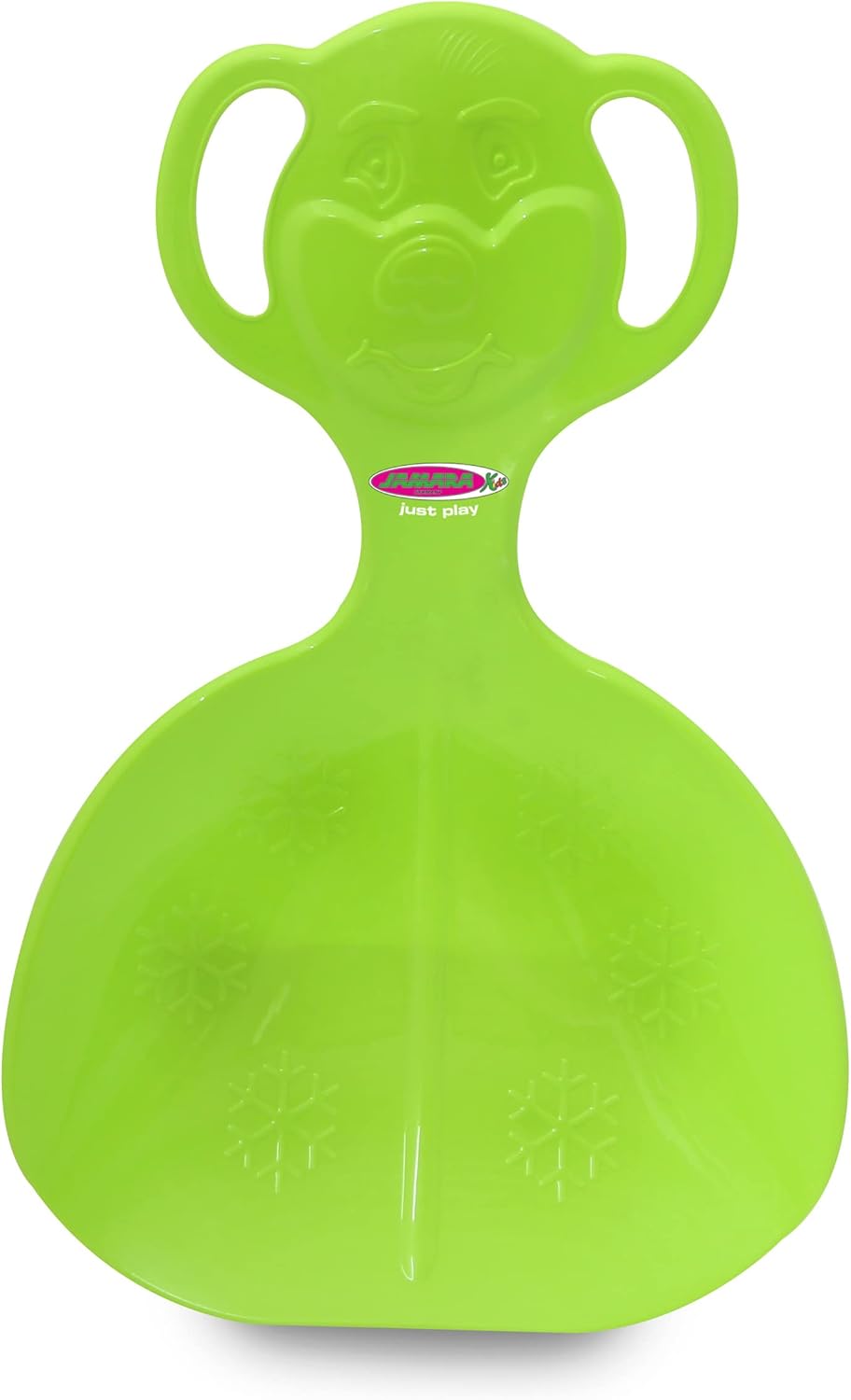 Jamara 460375 Green 460375-Snow Play Snow Glider Easy Grip, Bear Shape on Handle, Lightweight, Durable