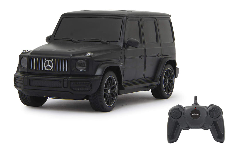 JAMARA 405191 - Mercedes-AMG G63 1:24 2,4GHz - offiziell lizenziert, bis zu 1 Stunde Fahrzeit bei ca. 9 Km/h, perfekt nachgebildete Details, hochwertige Verarbeitung, Schwarz