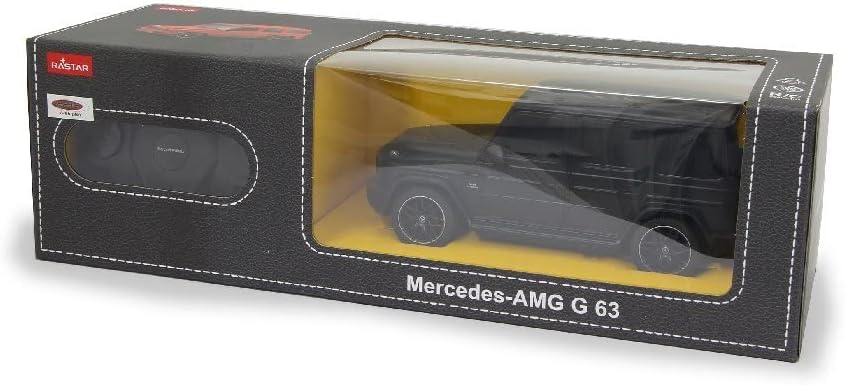 JAMARA 405191 - Mercedes-AMG G63 1:24 2,4GHz - offiziell lizenziert, bis zu 1 Stunde Fahrzeit bei ca. 9 Km/h, perfekt nachgebildete Details, hochwertige Verarbeitung, Schwarz