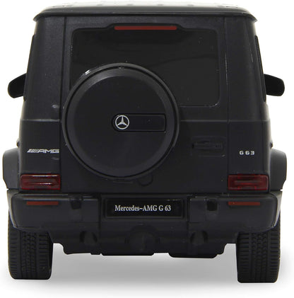 JAMARA 405191 - Mercedes-AMG G63 1:24 2,4GHz - offiziell lizenziert, bis zu 1 Stunde Fahrzeit bei ca. 9 Km/h, perfekt nachgebildete Details, hochwertige Verarbeitung, Schwarz
