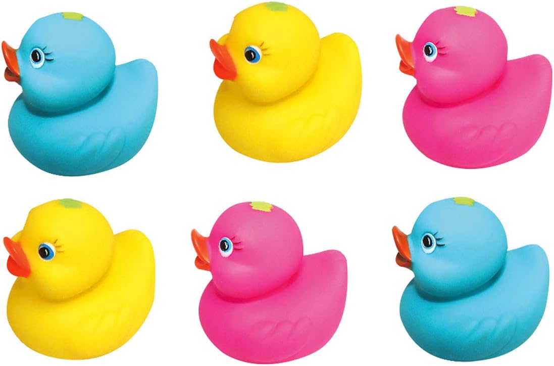 JAMARA 460615 Badespielzeug Enten Wasserspielzeug Badewanne Pool Spielzeug Wassertiere Badewannenspielzeug Bad Spielzeug für Kleinkinder 6tlg