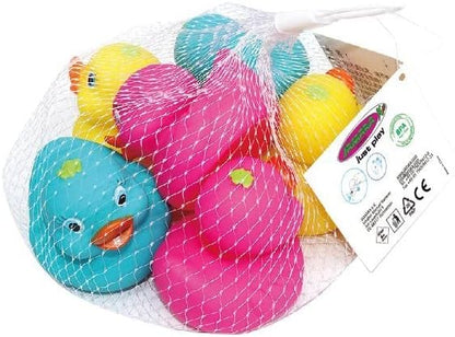 JAMARA 460615 Badespielzeug Enten Wasserspielzeug Badewanne Pool Spielzeug Wassertiere Badewannenspielzeug Bad Spielzeug für Kleinkinder 6tlg