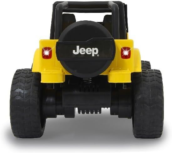 JAMARA 405053 Jeep Wrangler 1:12 2.4GHz-Grippy profiled Off-Road Tyres, Hammer ensures a Bold Appearance, Track Adjustable, LED Light Front/Rear, Yellow, One Size