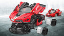 JAMARA 403115, red Ferrari FXX K EVO 1:18 2.4 GHz – RC Radio kit, 9 km/h, Parts are plugged in, no Tools or Gluing Necessary, Detailed Interior, Doors can be Opened manually