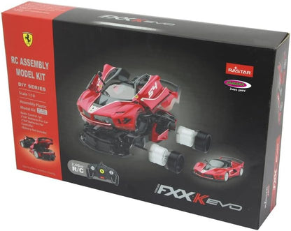 JAMARA 403115, red Ferrari FXX K EVO 1:18 2.4 GHz – RC Radio kit, 9 km/h, Parts are plugged in, no Tools or Gluing Necessary, Detailed Interior, Doors can be Opened manually