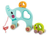 Jamara 460875 Wooden Toy - Kidiwood Pull-Out Elephant Family, 3-Piece Promotes Motor Skills, Various Slots, Partially Magnetic