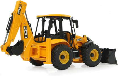 JAMARA 404980 JCB Loader 1:20 2.4GHz, Lift/Lower/tilt, Boom and Rear Shovel and Excavator Manual, 2 Wheel Drive, Realistic Engine Sound (can be Switched Off), Yellow, One Size
