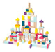 JAMARA 460702 Toy Kidiwood Wooden Building Blocks Mix 100 Pieces from 18 Months, Solid Wood-Mountain Maple and Beech, Water-Based Colours, Promotes Motor Skills and Sense of Touch, Multicoloured