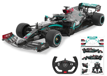 JAMARA 402106 Mercedes-AMG F1 W11 EQ Performance 1:12-2.4GHz for Multiplayer Operation, Officially Licensed, Faithful Painting, Includes Decorative Sheet, Black
