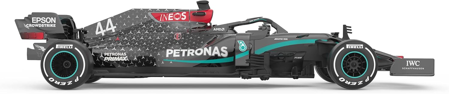 JAMARA 402107 Mercedes-AMG F1 W11 EQ Performance 1:18-2.4GHz for Multiplayer Operation, Officially Licensed, Faithful Painting, Includes Decorative Sheet, Black
