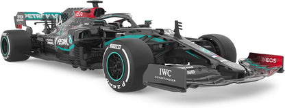 JAMARA 402107 Mercedes-AMG F1 W11 EQ Performance 1:18-2.4GHz for Multiplayer Operation, Officially Licensed, Faithful Painting, Includes Decorative Sheet, Black
