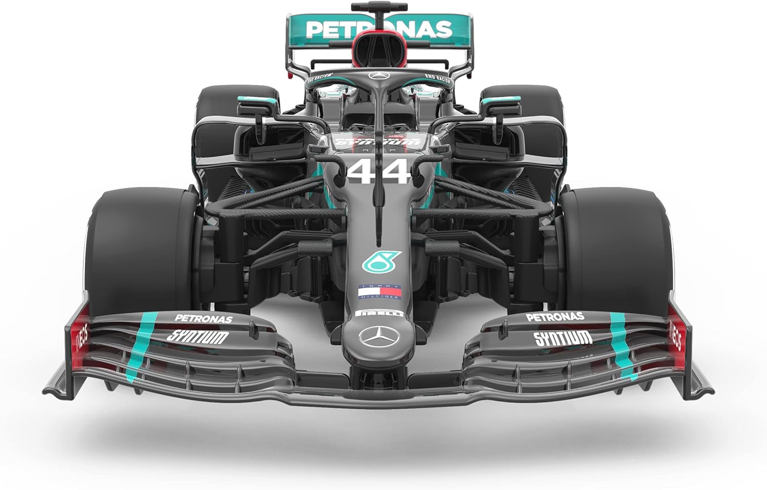 JAMARA 402107 Mercedes-AMG F1 W11 EQ Performance 1:18-2.4GHz for Multiplayer Operation, Officially Licensed, Faithful Painting, Includes Decorative Sheet, Black