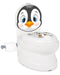 JAMARA 460960 Meine kleine Toilette Pinguin mit Spülsound und Toilettenpapierhalter-Töpfchen, leicht zu reinigen, abgerundete Kanten, Saugknöpfe für Guten Halt, Weiss