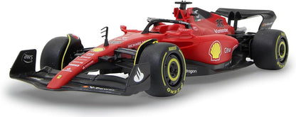 JAMARA 402110 Ferrari F1-75 1:18 2.4GHz for Multiplayer Operation, Officially Licensed, Faithful Painting, RC car Deluxe, red