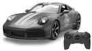 JAMARA 402162 Porsche 911 Sport Classic 1:16 2,4GHz -transparente Windschutzscheibe, LED Licht, RC-Auto Deluxe Cars, Gray
