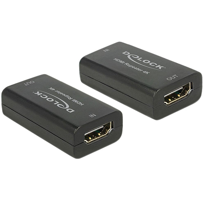 Delock 11403 Bridge & Repeater - Bridges & Repeaters (With wire, HDMI, Black, 26 x 47 x 14 mm)