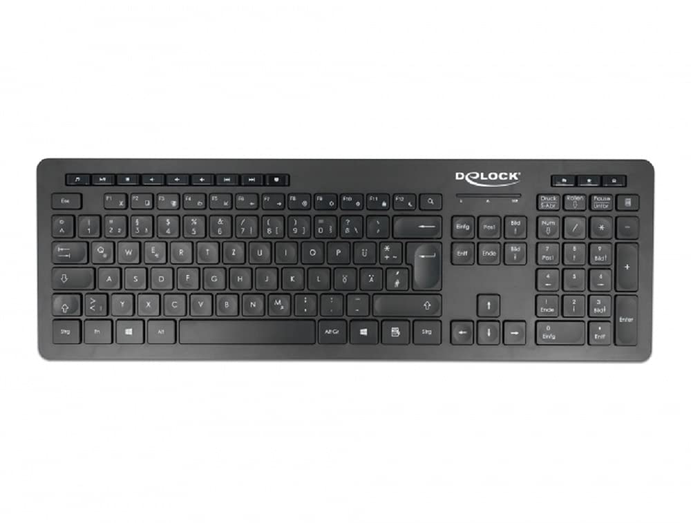 `DELOCK USB Tastatur 2,4 GHz kabellos schwarz - Lau`