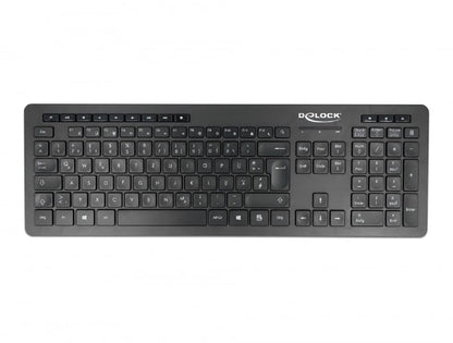 `DELOCK USB Tastatur 2,4 GHz kabellos schwarz - Lau`