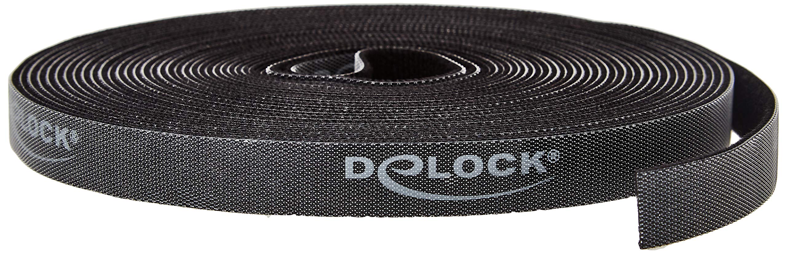 Delock Klettband auf Rolle L 10 m x B 15 mm schwarz