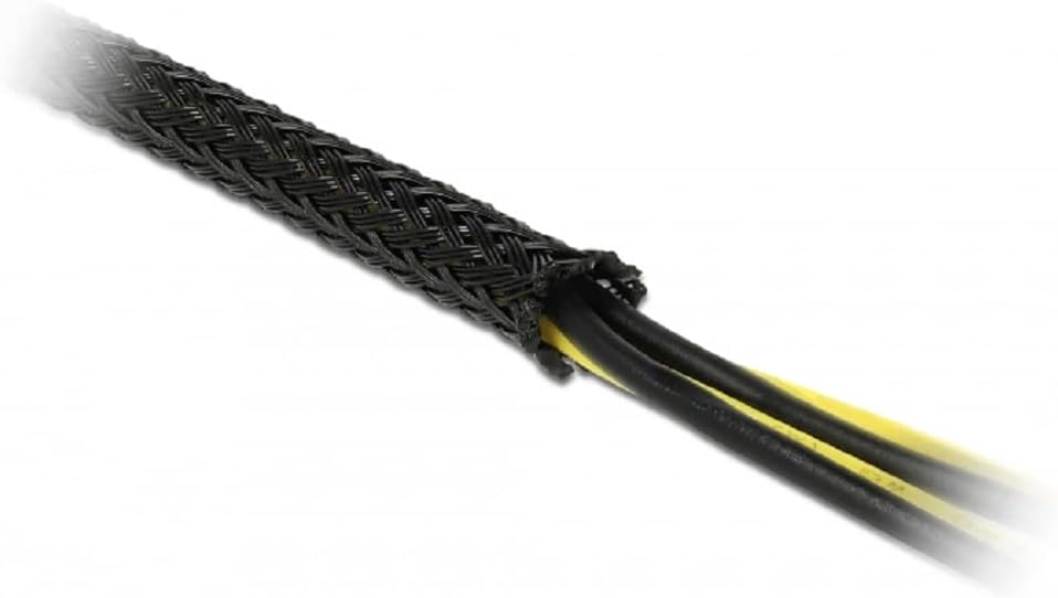 Delock Braided Hose Extendible 10 m x 3 mm Black