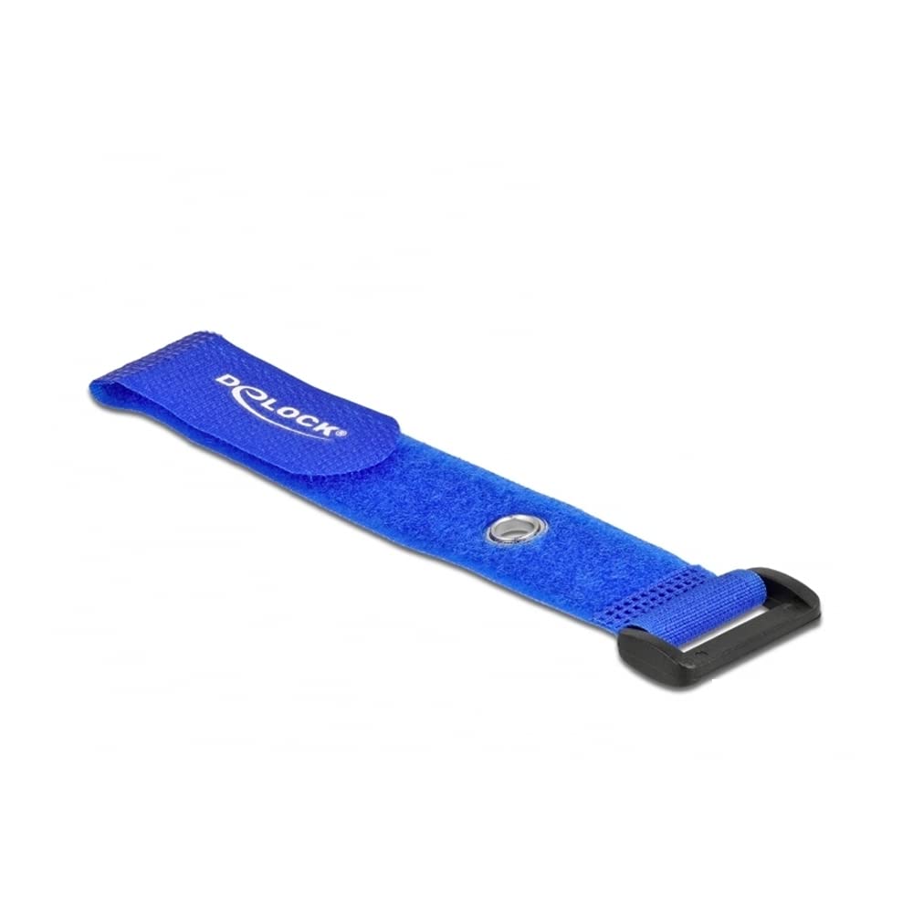 Delock Klett-Kabelbinder mit Schlaufe und Befestigungsöse L 190 x B 25 mm
