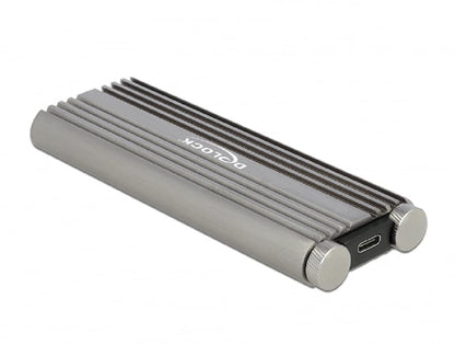Delock External enclosure for M.2 NVMe PCIe SSD with SuperSpeed USB 20 Gbps (USB 3.2 Gen 2x2) USB Type-C socket - tool-free