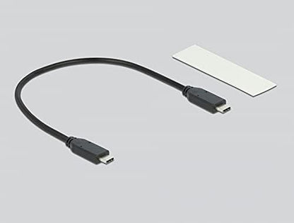 Delock External enclosure for M.2 NVMe PCIe SSD with SuperSpeed USB 20 Gbps (USB 3.2 Gen 2x2) USB Type-C socket - tool-free