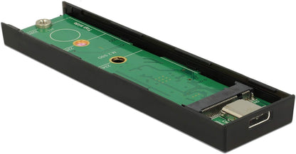 Delock Externes Gehäuse M.2 SSD 42/60/80 mm > SuperSpeed USB 10 Gbps (USB 3.1 Gen 2) USB Type-C Buchse werkzeugfrei
