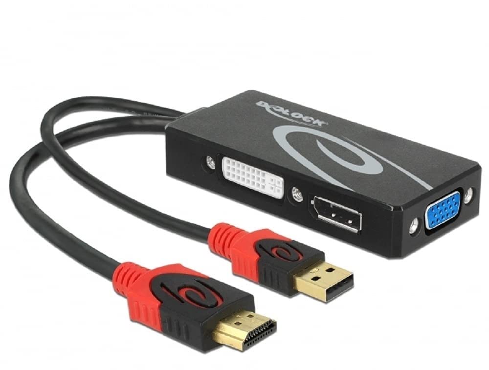 DELOCK Adapter HDMI -> DVI(24+5)/VGA/Displayport 4