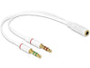 DELOCK Iphone Adapter 4Pin Klinke -> 2x 3Pin Klink