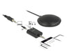 DeLOCK Condenser Table Microphone Omnidirectional for Conferencing, Skype, Meeting, Recording with 3.5 mm Jack Plug, Long Range 2.5 m Cable Length, 65873,Black