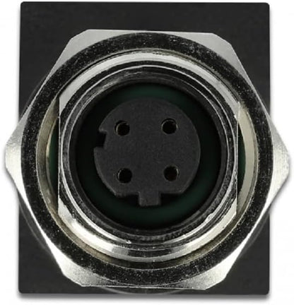 Delock Netzwerkadapter M12 4 Pin D-kodiert Buchse zu RJ45 Buchse