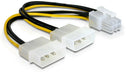 DELOCK Stromkabel 2x Molex 4pin St -> PCI Express