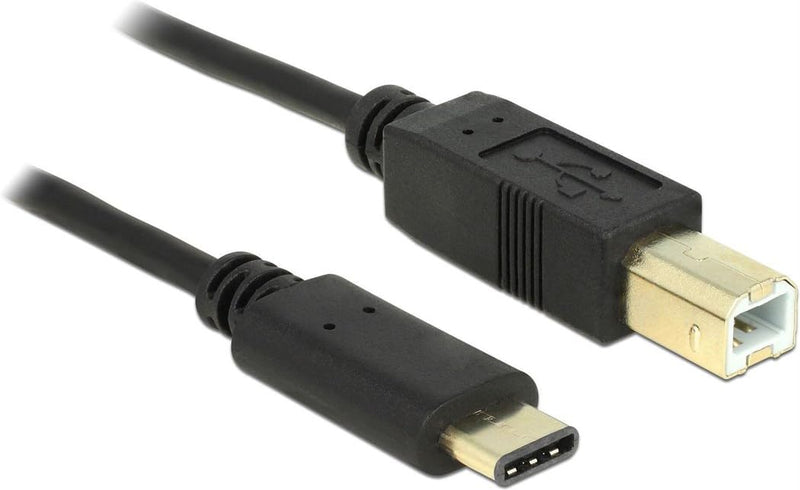Delock Kabel USB Typ-C 2.0 Stecker > USB 2.0 Typ-B Stecker 0,5 m schwarz