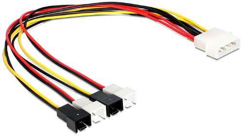 DELOCK Stromkabel Molex 4Pin -> 4x 2Pin Lufter St/