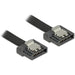 Delock Kabel SATA Flexi 6 Gb/s 10cm schwarz Metall