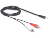 DELOCK Klinkekabel 3,5mm -> 2x Cinch St/St 1.50m