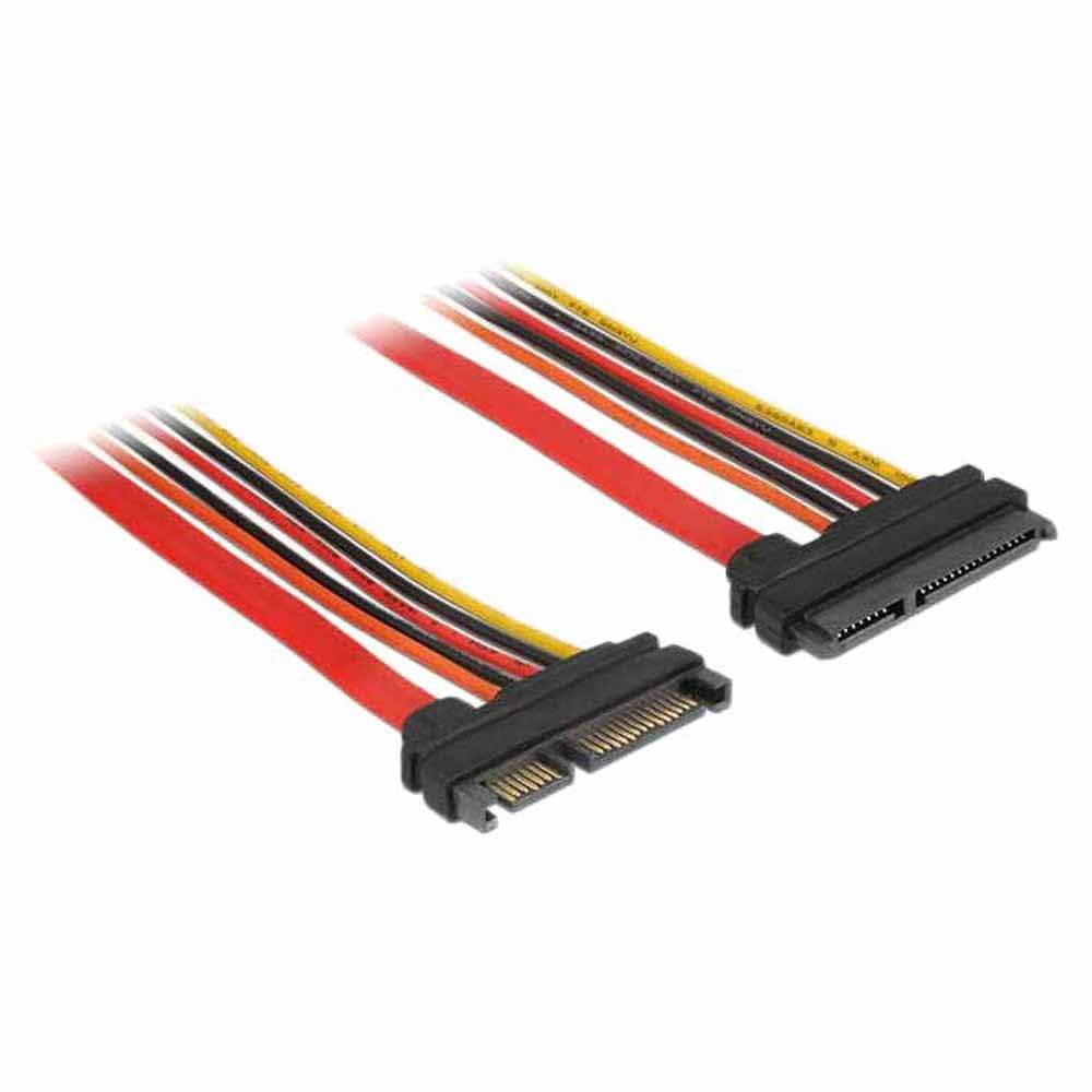 DeLock SATA 6 Gb/s VerlÃ ¤ ngerungskabel 22 Pin Male to SATA 22 Pin Female (3.3 V + 5 V + 12 V) 10 cm