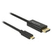 DeLOCK Cable USB Type C Male to DisplayPort Male (DP Alto Mode) 4K 60 Hz 3 m Black