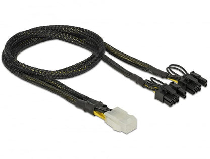 Delock 85455 Power Cable 6-Pin PCIe Power (W) to 8-Pin PCIe Power (6+2) (M) 30 cm